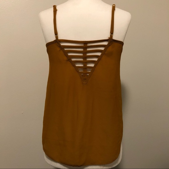 💸 $2 ADD-ON Sirens Burnt Orange Sheer Tank Top - Picture 3 of 3